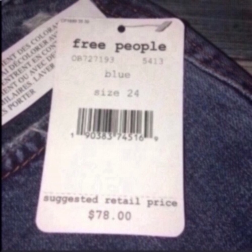 NWT Free People Raw Hem Skinny - Picture 4 of 5
